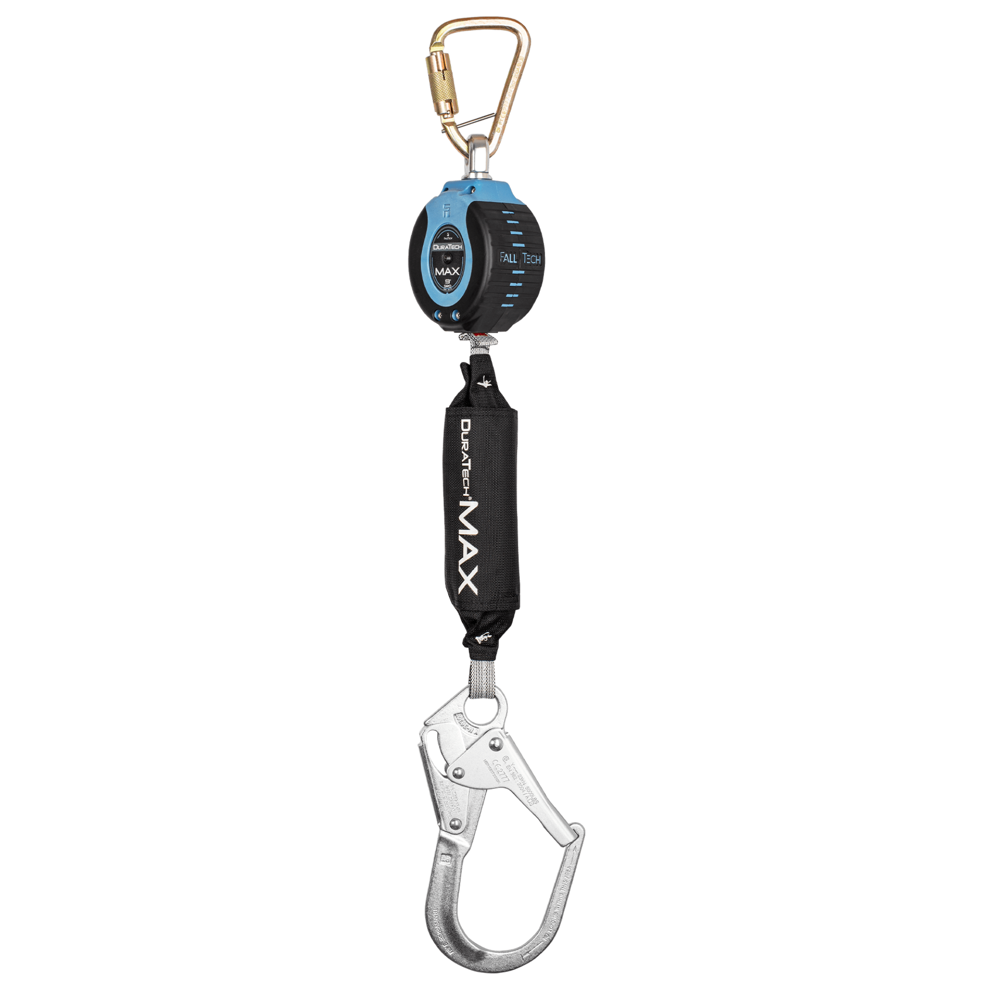 FallTech 9' DuraTech MAX Personal SRL with Steel Rebar Hook, Includes Steel Dorsal Connecting Carabiner from GME Supply
